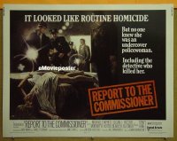 z680 REPORT TO THE COMMISSIONER half-sheet movie poster '75 Moriarty