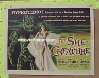 R832 SHE-CREATURE half-sheet '56 monster from Hell!