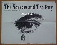 #127 SORROW & THE PITY 1/2sh '71 classic! 