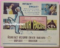 z756 SOUTH PACIFIC half-sheet movie poster '59 Rossano Brazzi, Gaynor