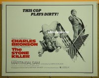 z771 STONE KILLER half-sheet movie poster '73 Charles Bronson plays dirty!