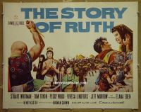 z775 STORY OF RUTH half-sheet movie poster '60 Stuart Whitman, Tom Tryon
