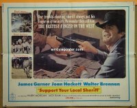 z786 SUPPORT YOUR LOCAL SHERIFF half-sheet movie poster '69 James Garner