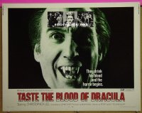 z799 TASTE THE BLOOD OF DRACULA half-sheet movie poster '70 Chris Lee