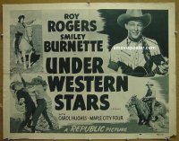 #6390 UNDER WESTERN STARS 1/2shR48 Roy Rogers 