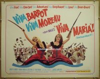 #6397 VIVA MARIA 1/2sh '66 Bardot, Moreau 