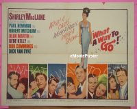 R924 WHAT A WAY TO GO half-sheet '64 Shirley MacLaine