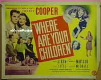 R925 WHERE ARE YOUR CHILDREN half-sheet '44 Gale Storm
