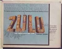 z920 ZULU half-sheet movie poster '64 Stanley Baker, Michael Caine