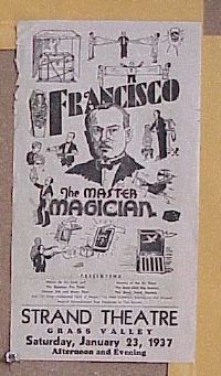 #044 FRANCISCO THE MASTER MAGICIAN Aust daybill 37