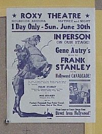 #048 FRANK STANLEY IN PERSON Aust daybill l30s stage