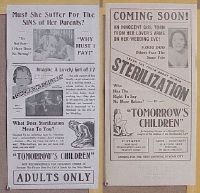 #019 TOMORROW'S CHILDREN movie herald R30s human sterilization, it's frank and shocking!