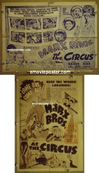 #2528 AT THE CIRCUS herald '29 Marx Brothers 