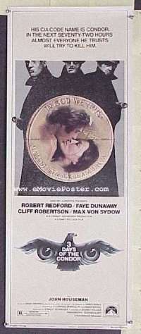 #049 3 DAYS OF THE CONDOR insert '75 Redford 