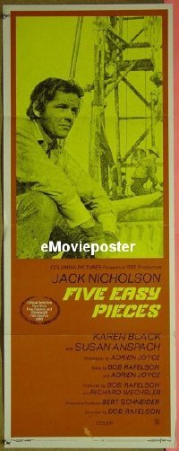 #415 5 EASY PIECES insert '70 Jack Nicholson 