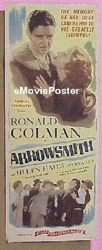 a047 ARROWSMITH insert movie poster R44 Ronald Colman, John Ford