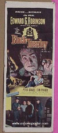 a099 BLACK TUESDAY insert movie poster '55 Robinson, Graves