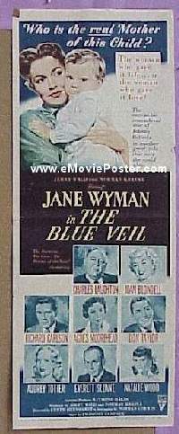 R044 BLUE VEIL insert '51 Jane Wyman, Laughton