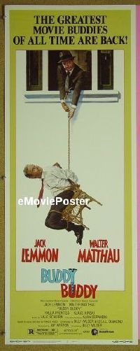 a130 BUDDY BUDDY insert movie poster '81 Jack Lemmon, Matthau