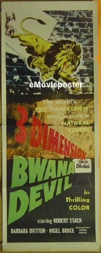 #430 BWANA DEVIL insert '52 1st 3-D feature! 