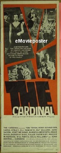 a152 CARDINAL insert movie poster '64 Tom Tryon, Romy Schneider
