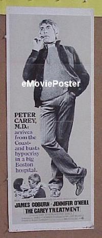 a153 CAREY TREATMENT insert movie poster '72 James Coburn
