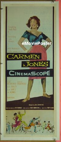 #004 CARMEN JONES linen insert '54 Belafonte 