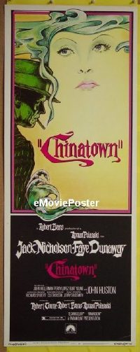 a168 CHINATOWN insert movie poster '74 Jack Nicholson, Roman Polanski