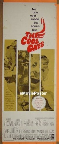 a190 COOL ONES insert movie poster '67 Roddy McDowall