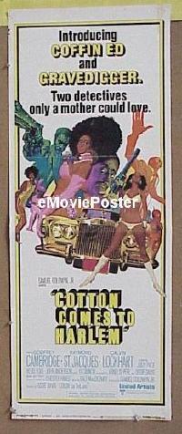 a191 COTTON COMES TO HARLEM insert movie poster '70 Cambridge