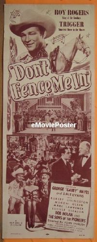 #421 DON'T FENCE ME IN insert R54 Roy Rogers 
