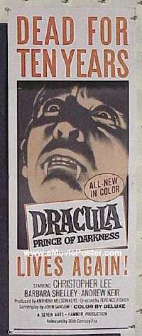 DRACULA PRINCE OF DARKNESS insert