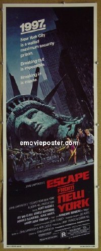 R105 ESCAPE FROM NEW YORK insert '81 Kurt Russell