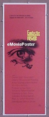 a275 FANTASTIC VOYAGE insert movie poster '66 Raquel Welch, Boyd