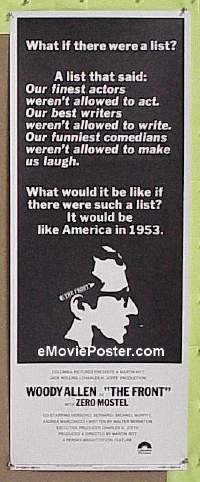 a311 FRONT insert movie poster '76 Woody Allen, Martin Ritt