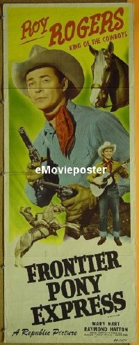 a313 ROY ROGERS stock insert '48 Roy Rogers, Frontier Pony Express!