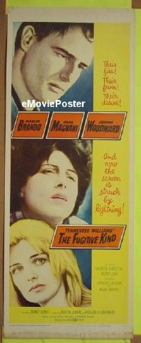 a315 FUGITIVE KIND insert movie poster '60 Brando, Magnani