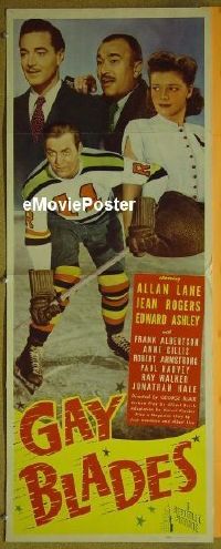 #156 GAY BLADES insert '46 hockey, Rocky Lane 