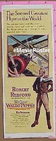 a350 GREAT WALDO PEPPER insert movie poster '75 Robert Redford