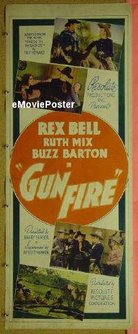 #486 GUNFIRE insert '35 Rex Bell, Mix, Barton 