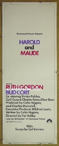 #6505 HAROLD & MAUDE insert '71 Gordon, Cort 