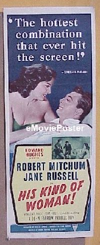 #009 HIS KIND OF WOMAN insert '51 Mitchum 