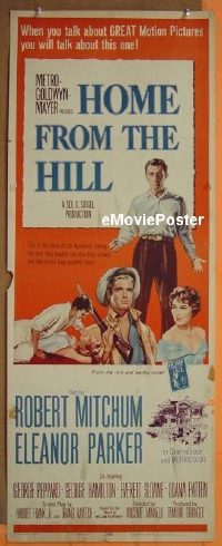 #506 HOME FROM THE HILL insert '60 Mitchum 