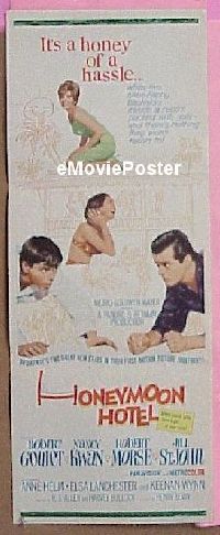 a397 HONEYMOON HOTEL insert movie poster '64 Robert Goulet, Kwan