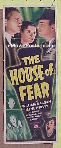 #003 HOUSE OF FEAR insert '39 Gargan, Hervey 