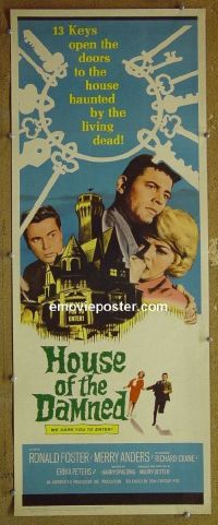 #6515 HOUSE OF THE DAMNED insert '63 horror 