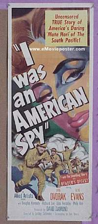 #7080 I WAS AN AMERICAN SPY insert '51 Dvorak 