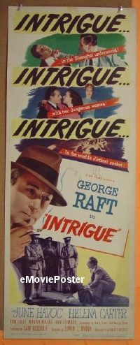 #444 INTRIGUE insert '47 George Raft, noir 