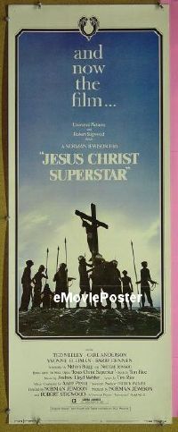 a457 JESUS CHRIST SUPERSTAR insert movie poster '73 Webber