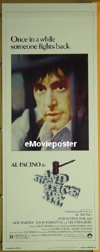 #420 AND JUSTICE FOR ALL insert '79 Al Pacino 
